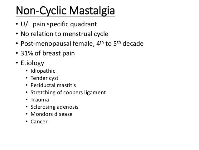 cyclical mastalgia